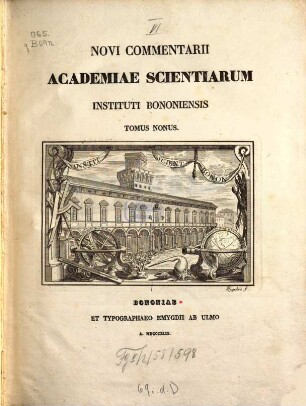 Novi commentarii Academiae Scientiarum Instituti Bononiensis. 9. 1849