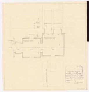 Schloss Posen, Posen Umbau: Aufmaß Garderobe und Vorraum 1:50