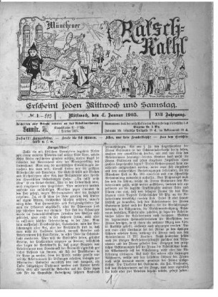 Münchener Ratsch-Kathl : nun "Münchener Lokal-Anzeiger". 1905 = Jg. 17
