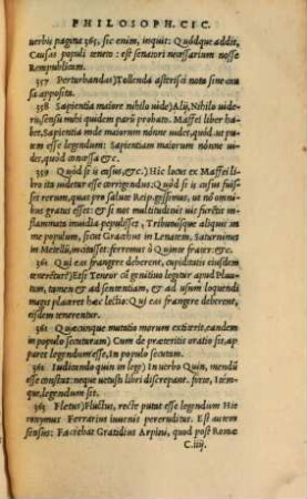 Scholia Pavli Manvtii, Qvibvs Ciceronis Philosophia Partim Corrigitvr, Partim Explanantvr