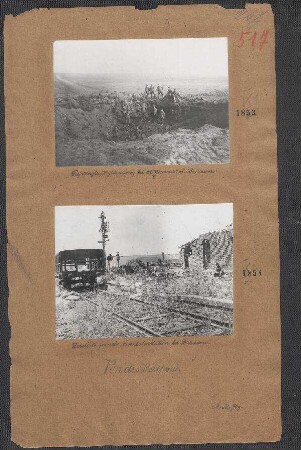 Zerstörte französ. Eisenbahnstation bei Bapaume