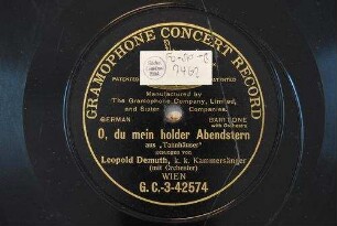 O, du mein holder Abendstern : aus "Tannhäuser" / [R. Wagner]