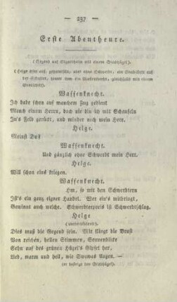 Erste Abentheure