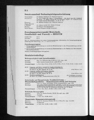 II.4 Graduiertenkollegs