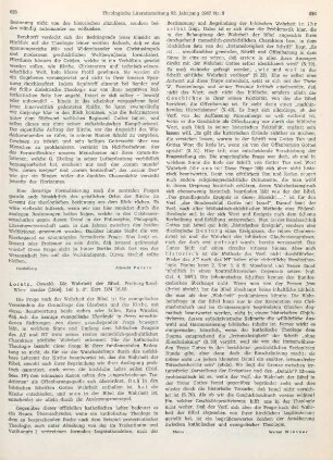 625-626 [Rezension] Loretz, Oswald, Die Wahrheit der Bibel
