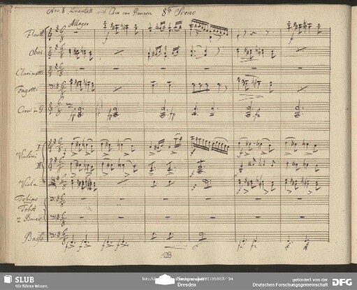No. 8 Quartett mit Chor: "Lustig lustig dran und drauf"