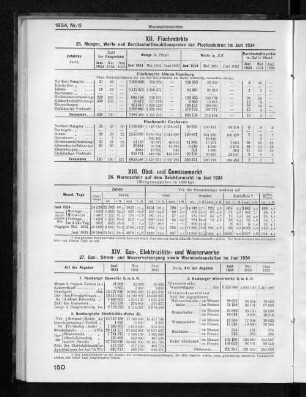 XIV. Gas-, Elektrizitäts- und Wasserwerke