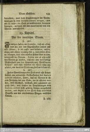 29. Kapitel. Von den innerlichen Sinnen