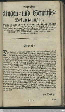 Angenehme Augen- und Gemüths-Belustigungen