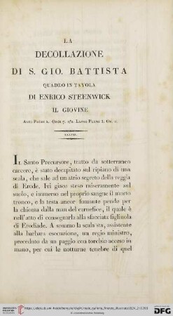 XXXVII. La decollazione di S. Gio. Battista. Quadro in tavola di Enrico Steenwick il Giovane