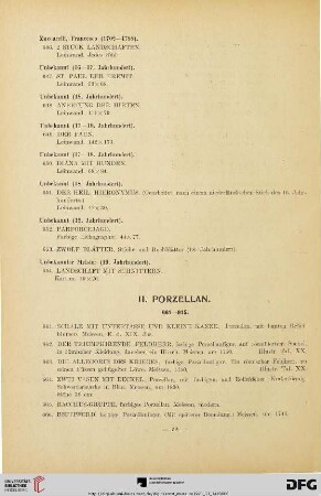 II. Porzellan (Nr. 661-912)