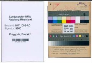 Entnazifizierung Friedrich Przygode, geb. 15.09.1897 (Unterbrandmeister)