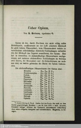 Ueber Opium