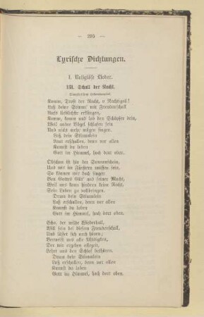 I. Religiöse Lieder
