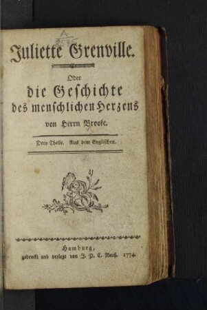 Juliette Grenville Oder die Geschichte des menschlichen Herzens