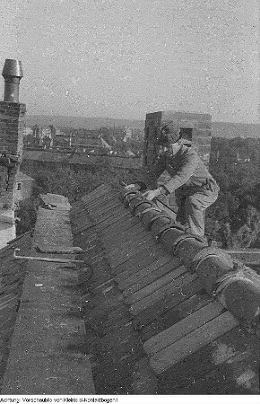 Handwerker: Dachdecker, Maurer, Glaser, 1946