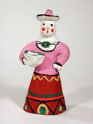 Figur, Bäuerin mit Schüssel