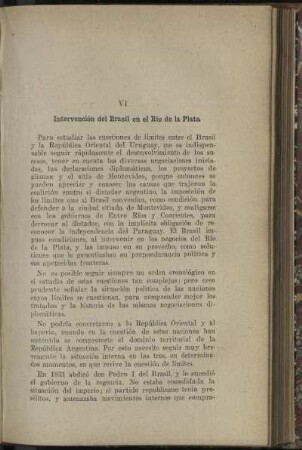 VI: Intervención del Brasil en el Río de la Plata