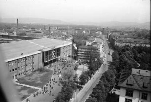 Basel: Neue Messehalle vom Personenkran