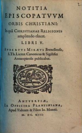 Notitia episcopatuum orbis christiani : s. codex provincialis Romanus