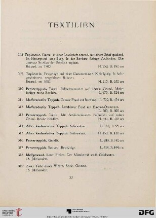 Textilien (Nr. 308-349)