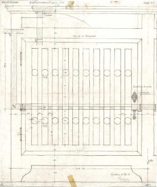 Fischer, Theodor; München; Haus Milker - Heizkörperverkleidungen (Schnitt)
