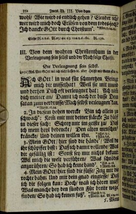 III. Von dem wahren Christenthum in der Verleugnung sein selbst und der Nachfolge Christi