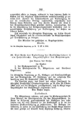 Das Recht der Anstellung der Volksschullehrer ist ein Hoheitsrecht. Unzulässigkeit des Rechtsweges : [F. Öffentliches Volksschulwesen]