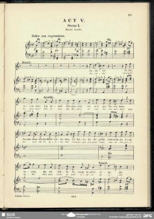 Scene I: "Armide du enteilest mir / Armide vour m'allez quitter"