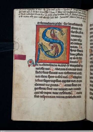 Initiale zu Ps. 68: Adam und Eva bei der Arbeit