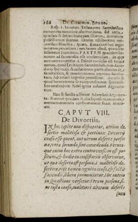 Caput VIII. De Divortiis.