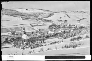 Altenberg-Geising im Winter, Blick gegen Altenberg