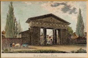 Ansichten Karlsruher Gebäude, Bauwerke und Denkmäler. "Das Ettlinger-Thor". Ettlinger Tor