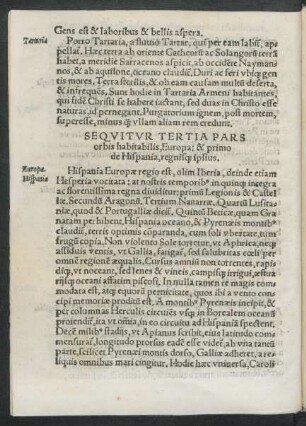 Sequitur Tertia Pars orbis habitabilis, Europa: ...