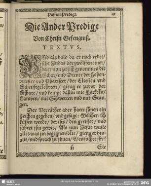 Die Ander Predigt Von Christi Gefängniß