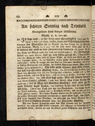66-76, Am sechsten Sonntag nach Trinitatis