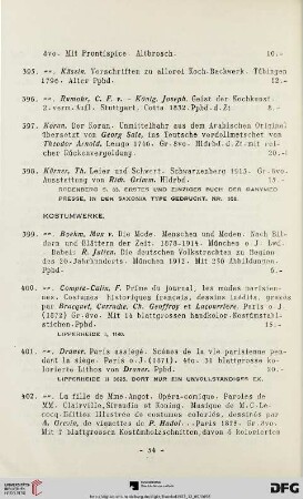 Kostümwerke (Nr. 399-440)