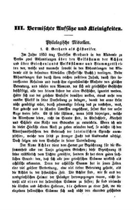 Philologische Miscellen