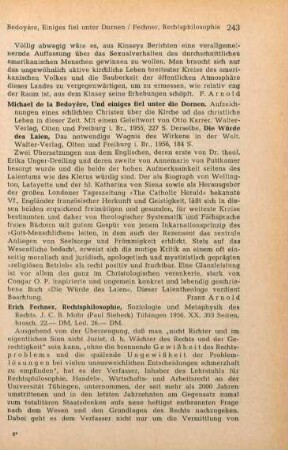 243-246 [Rezension] Fechner, Erich, Rechtsphilosophie