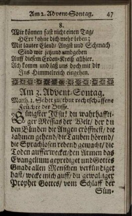 Am 3. Advent-Sontag