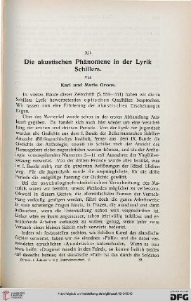 5: Die akustischen Phänomene in der Lyrik Schillers