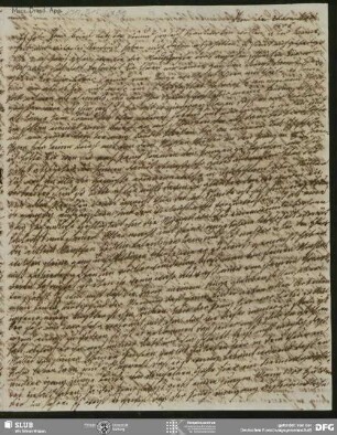 Eigenh. Brief von Sophie Bernhardi an August Wilhelm von Schlegel, Rom, 21.05.1806
