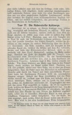 Tour 77. Die Rüdersdorfer Kalkberge