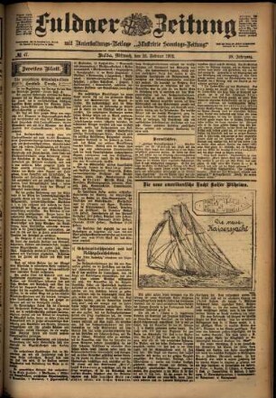 Zweite Ausgabe vom Mittwoch, den 26. Februar 1902.
