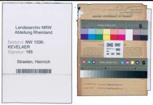 Entnazifizierung Heinrich Van Straelen , geb. 06.04.1907 (Rechtsanwalt)