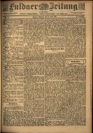 Zweite Ausgabe vom Mittwoch, den 11. Juni 1902.
