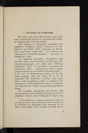 1. Entwicklung der Fragestellung.