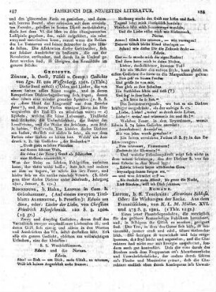 Zürich, b. Orell, Füssli u. Comp.: Gedichte von Ign. H. von Wessenberg. 1801.