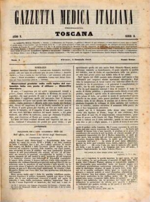 Gazzetta medica italiana : federativa toscana. 3 = 5. 1853