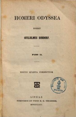 Homeri Odyssea, 2